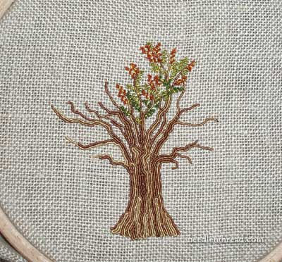 Hand Embroidered Tree