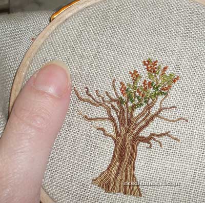 Hand Embroidered Tree