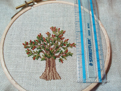 Hand Embroidered Tree