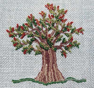 Hand Embroidered Tree