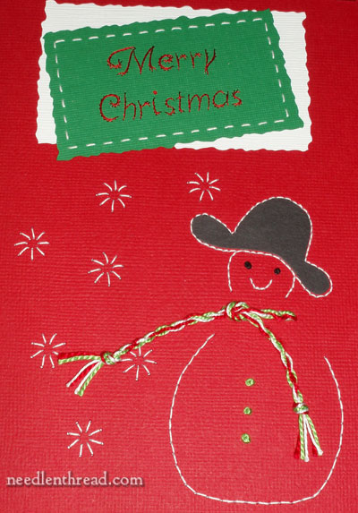 Embroidered Christmas Cards