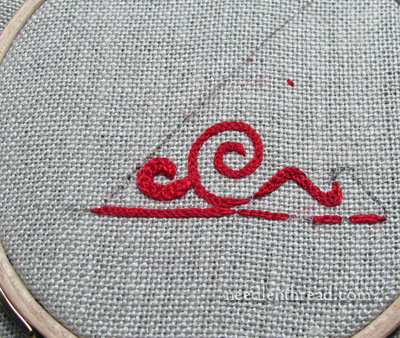 Hungarian redwork embroidery project