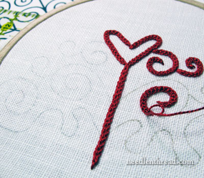 Hungarian redwork embroidery project