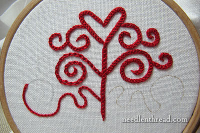 Hungarian redwork embroidery project