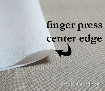 Preparing Linen for hand embroidery