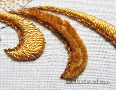 Padded Satin Stitch Silk Embroidery - Fixing a Mistake