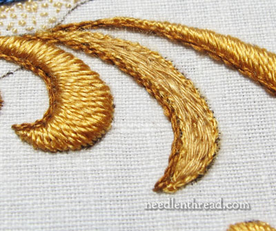 Padded Satin Stitch Silk Embroidery - Fixing a Mistake