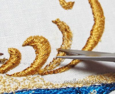 Padded Satin Stitch Silk Embroidery - Fixing a Mistake