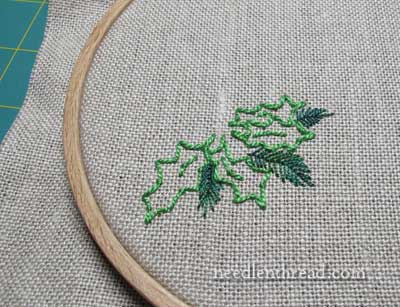 Stitch Play Hand Embroidered Christmas Greenery