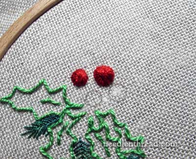 Stitch Play Hand Embroidered Christmas Greenery