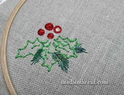 Stitch Play Hand Embroidered Christmas Greenery