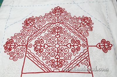 Hungarian Redwork Embroidery Project