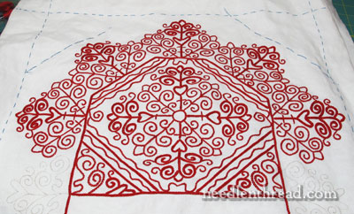 Hungarian Redwork Embroidery Project