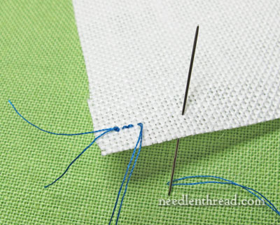 Neatening the Fabric Edge on Embroidery Projects