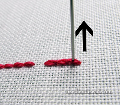 Backstitch vs. Split Stitch for outlining padded embroidery