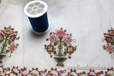 Embroidered Scarf – Old & Beautiful, in Silk & Metal Threads 