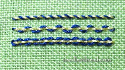Laced and Whipped Embroidery Stitches