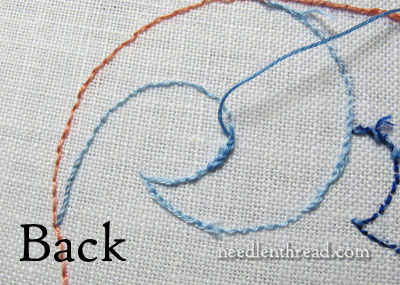 Lattice Stitch with French Knots