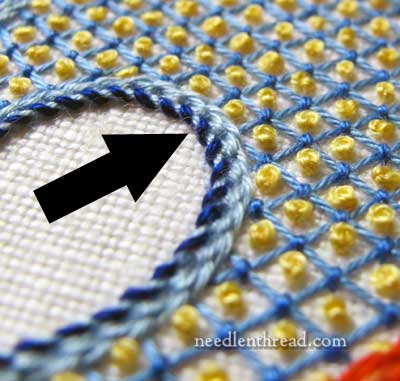 Lattice Filling with Hungarian Braided Chain Stitch