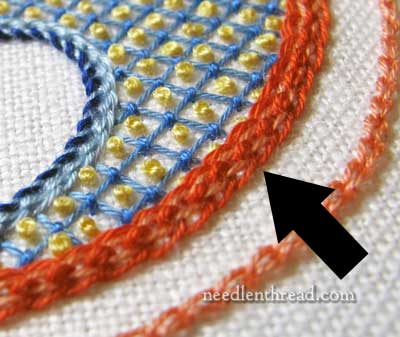 Lattice Filling with Hungarian Braided Chain Stitch