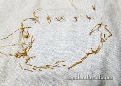 Taking Apart Goldwork Embroidery