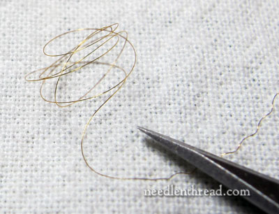 Taking Apart Goldwork Embroidery