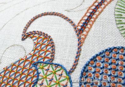 Embroidered Lattice Filling Sampler