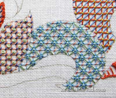 Embroidered Lattice Filling Sampler