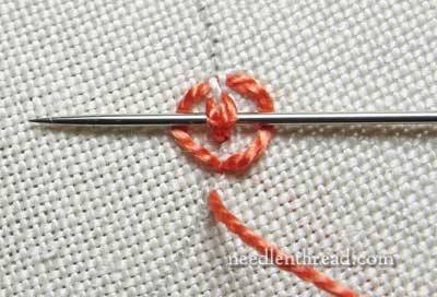 Hungarian Braided Chain Stitch in a Circle