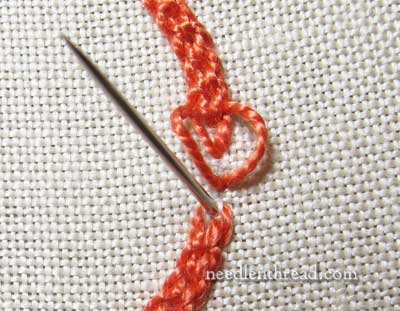 Hungarian Braided Chain Stitch in a Circle