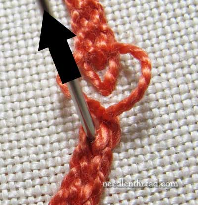 Hungarian Braided Chain Stitch in a Circle