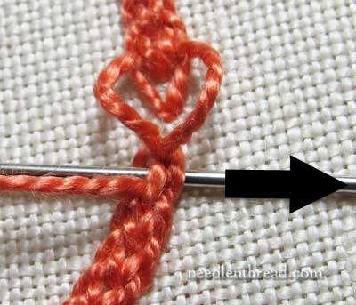 Hungarian Braided Chain Stitch in a Circle