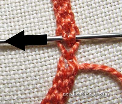 Hungarian Braided Chain Stitch in a Circle