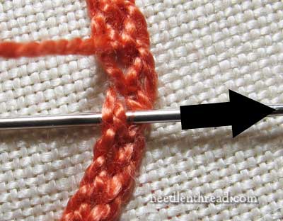 Hungarian Braided Chain Stitch in a Circle