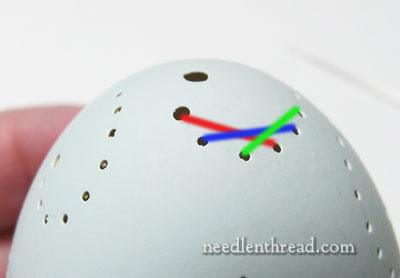 Embroidered Eggs: Stitching Lines & Swirls