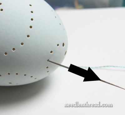 Embroidered Eggs: Stitching Lines & Swirls