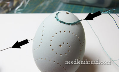 Embroidered Eggs: Stitching Lines & Swirls