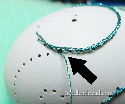 Embroidered Eggs: Stitching Lines & Swirls