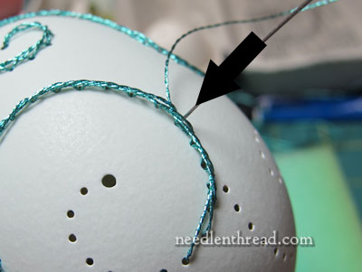 Embroidered Eggs: Stitching Lines & Swirls