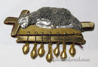 Goldwork Ecclesiastical Embroidery - Agnus Dei - construction