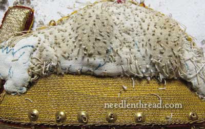 Goldwork Ecclesiastical Embroidery - Agnus Dei - construction