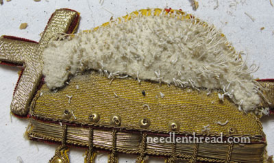 Goldwork Ecclesiastical Embroidery - Agnus Dei - construction