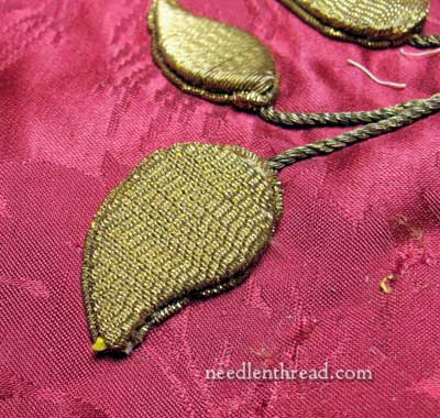 Goldwork Embroidery - Leaves