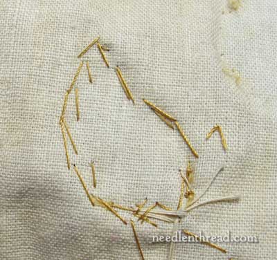 Goldwork Embroidery - Leaves