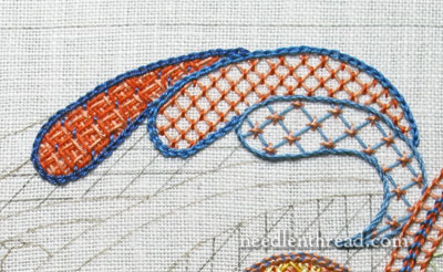 Stitch Fun lattice work embroidery sampler