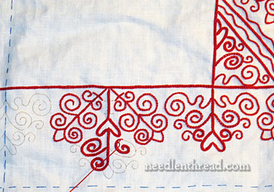 Hungarian Redwork Embroidery - Table Runner