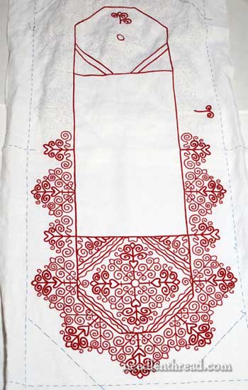 Hungarian Redwork Runner Embroidery Project