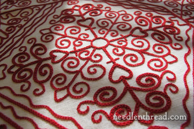 Hungarian Redwork Runner Embroidery Project