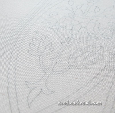 Mission Rose Embroidery Project: Design Transfer and Framing Up