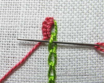 Stitch Fun: Scalloped Buttonholed Chain Stitch Tutorial